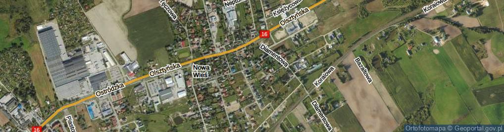 Zdjęcie satelitarne Rubinowa ul.